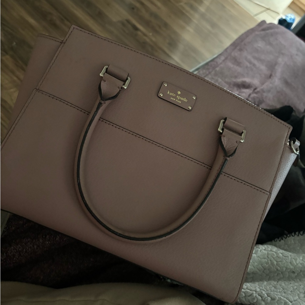Kate Spade Tan Satchel with Saffiano Leather